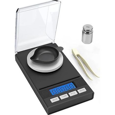 Filiyano-Balance de précision 0,001 g x 50 g, poids en milligrammes, balance de cuisine, balance de poche, fonction tare (1/5)