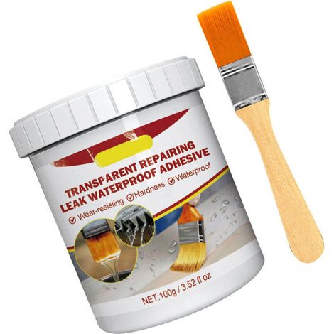 Agent de Revêtement Imperméable Transparent, Prévention Efficace des Fuites, Mastic Isolant étanche, Colle Imperméabilisante Longue Durée Non Toxique pour Salle de Bain (1/5)