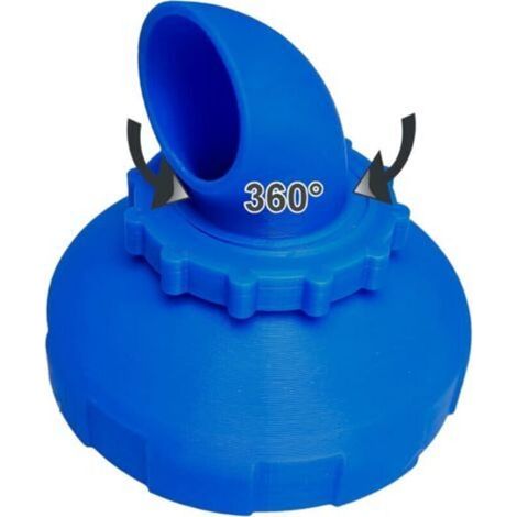 Buse d'entrée de piscine, rotation à 360°, compatible avec Intex Bestway, buse de sortie de piscine, raccord de ventilation Ø32/38 bleu (1/5)