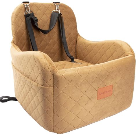 1 Siège rehausseur chien, mousse mémoire forme, tissu doux lavable, base antidérapante, petite moyenne taille