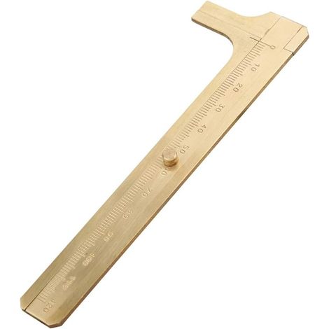 Calibro in ottone, supporto di misurazione in acciaio inossidabile, strumento di precisione per righello tascabile da 120 mm, utensili per lavori manuali
