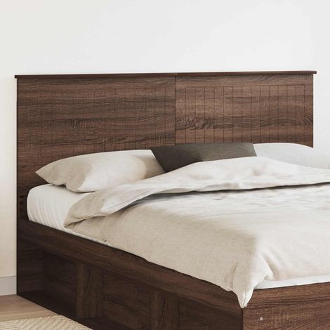 Kopfteil mit Kopfteil Braun Eichen-Optik 160 cm Holzwerkstoff (1/5)