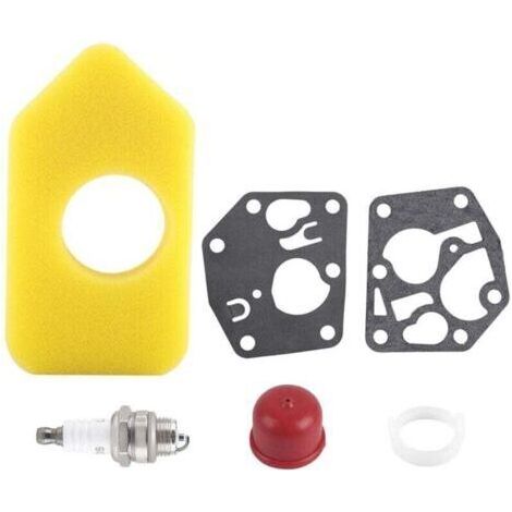 Le kit de joint de diaphragme de carburateur, filtre à air et bougie d'allumage est compatible avec de nombreux petits moteurs Briggs & Stratton. (1/4)