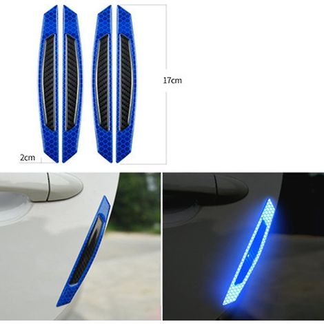 4 piezas/juego de pegatinas para puertas de coche, cinta universal de advertencia de seguridad, cinta reflectante para parachoques de coche, conducción automática