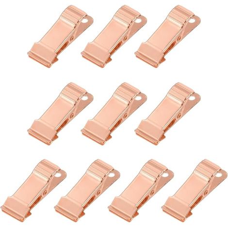 10pcs Pinces Alligator Métalliques 1.3" x 0.5" Jaune Clair (1/5)