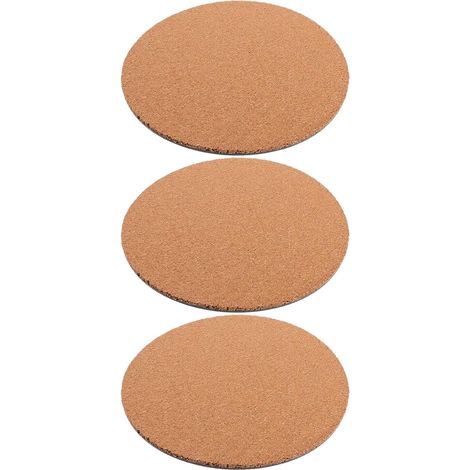 3er Set Kork Pflanzenuntersetzer 25 cm Durchmesser runde