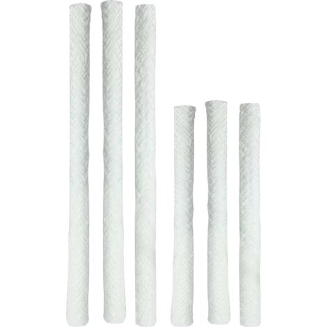 Lot de 6 mèches en fibre de verre pour torches culbuteur - Blanc - Livraison gratuite