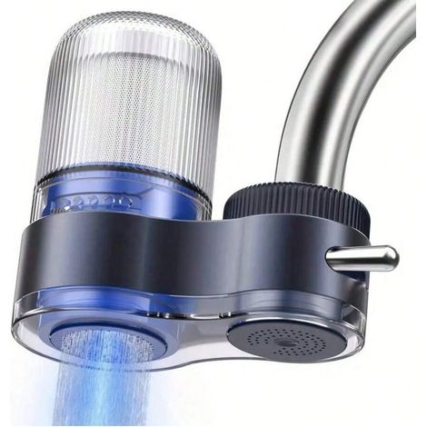 Robinet purificateur d’eau pour évier, avec charbon actif, élimine le chlore, le calcaire, les métaux lourds et les odeurs, inclut 2 cartouches filtrantes, un appareil, une puce, multicolore (1/4)