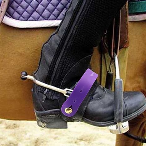[Sangles d'Éperons] TPE Élastique Violet pour Équitation - Paire 65g 20cm Adjustable (1/4)
