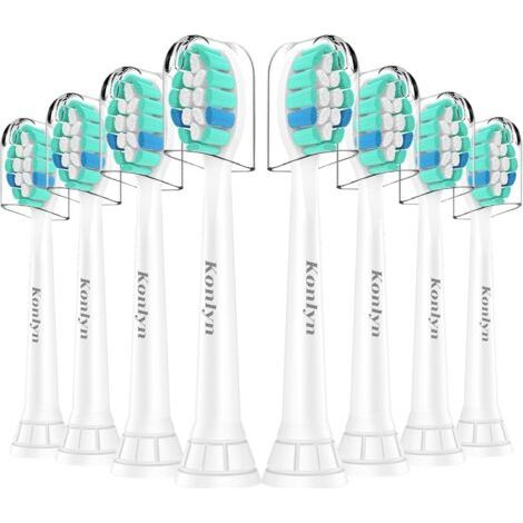 8-Pack Replacement Brush Heads Compatible with Philips Sonicare - Electric Toothbrush Heads with Sonicare, White (1/5)