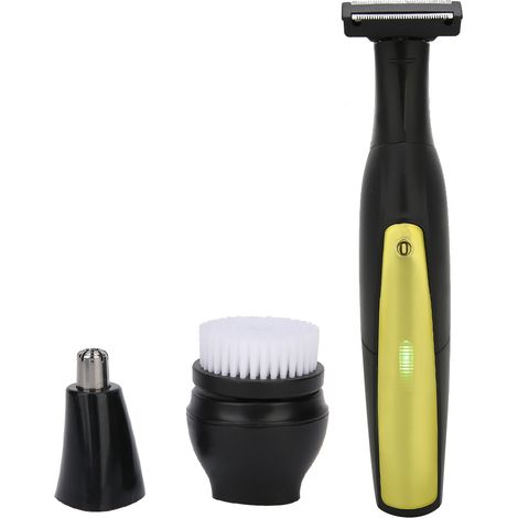 Tondeuse à barbe électrique portable pour homme, tailleuse de poils de nez, nettoyant visage étanche, rasoir multifonction (1/5)