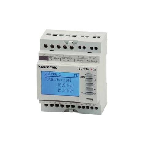Socomec 48530000 Contador de energía con pantalla LCD y salida de impulsos 85 mm 90 mm 73 mm