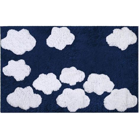 Antirutsch-Badeteppich Nuvole blau 50x80