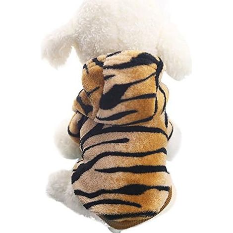 CSPARKV 20x20x5cm Small Dog Clothes Winter Warm Leopard Flannel Sweater for Chihuahua/Yorkshire/French Bulldog/Shih Tzu Warm Coat Sweater T-Shirt Shirts (1/5)