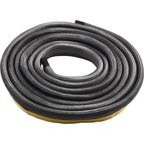 Corde plate pour poêle à bois, poêle à bois, four, colle à feu noire, jusqu'à 550 ºC, Résistance à la Chaleur Joint Tressé Poele Joint Corde Joint de Cheminée Insert, Stove Door Seal(3 mètres) (1/5)