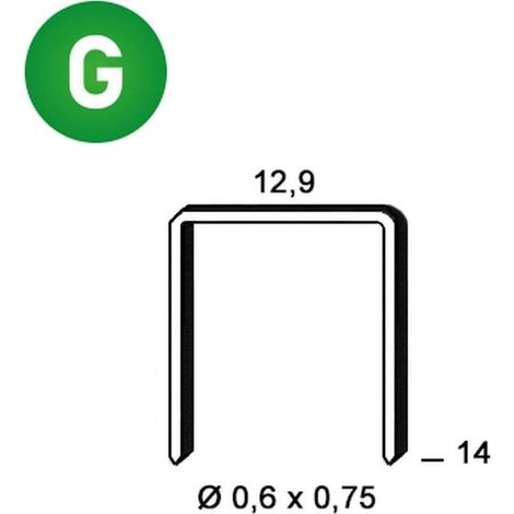 10 000 Agrafes Pm-14 Galvanisées - 12.9x14x0.6x0.75 mm - D-Work