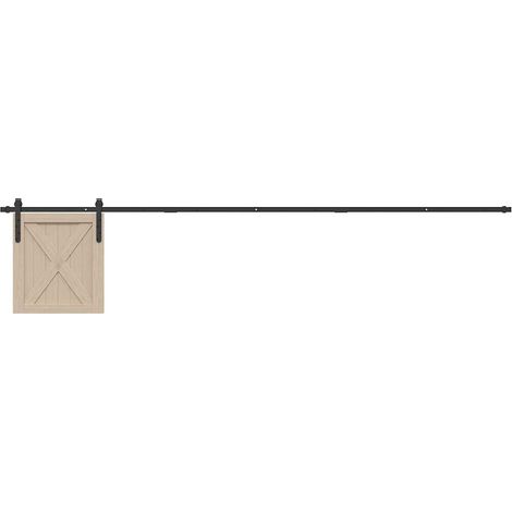 Kit de puerta corredera de armario acero carbono 244 cm