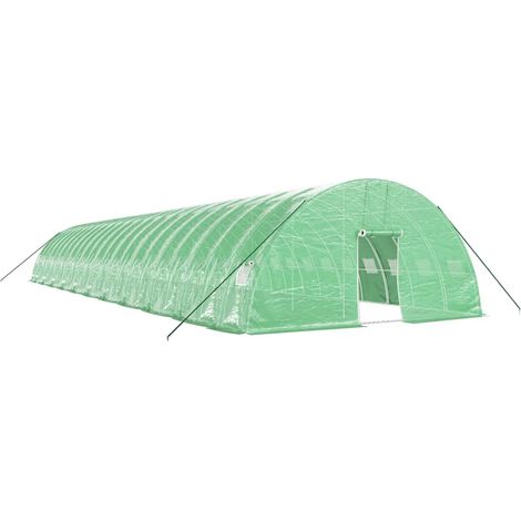 Serra tenda riparo piante fiori ortaggi con struttura in acciaio 132 m² 22 x 6 x 285 m verde 020044546