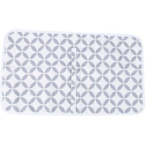 Couche de change bébé imperméable Matelas portable blanc motif cercles creux pour voyage lit matelas housse (1/5)