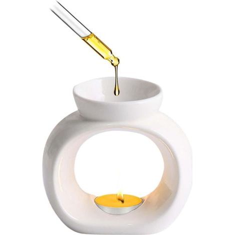 Brûleur d'aromathérapie,Lampe à Parfum en Céramique,Bougie diffuseur d'huiles essentielles,Encens diffuseur d'arôme poêle,Lampe Bougie d'aromathérapie,décoration de Chambre, Ambiance relaxante (1/5)