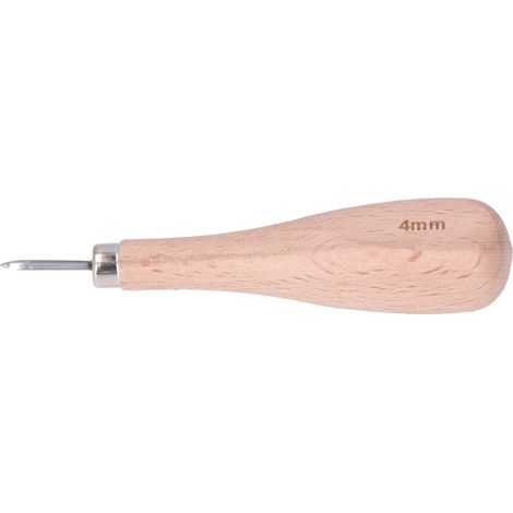 Alène en bois de hêtre de 4 mm, outils pour le cuir, alène pour la fabrication du cuir, foret diamanté, outil d'agrandissement de trous, fraise diamantée (1/5)