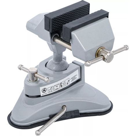ÉTAU DE TABLE  PIVOTABLE  MÂCHOIRES DE 70 MM  AVEC PIED À VENTOUSE BGS DO IT YOURSELF 71017