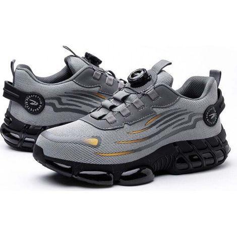 Chaussures de sécurité S3, pointure 47, légères et respirantes, embout pivotant élégant, chaussures de sport, embout anti-écrasement et anti-acier, pas besoin de lacets - Crea (1/5)