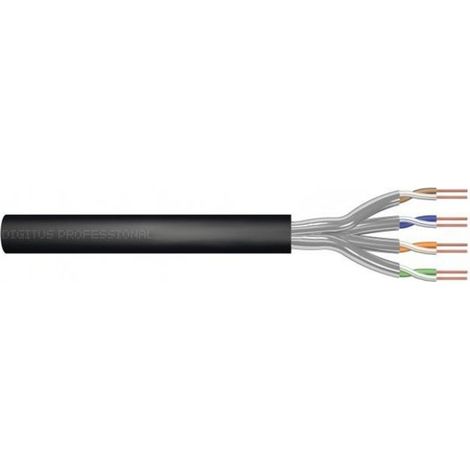 DIGITUS DK-1511-VH-305-OD Cable de exterior CAT5e U/UTP Relleno de gel negro 305m
