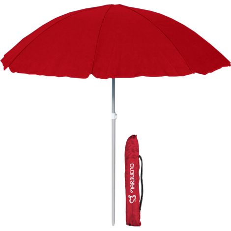 SOMBRILLA OXFORD ALUMINIO 160 CM FUNDA ROJA