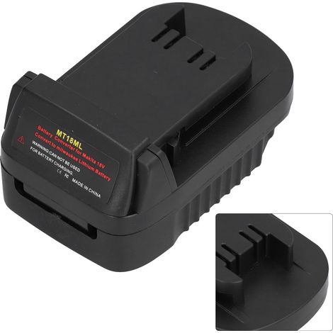 Adaptateur secteur MT18ML pour batterie, compatible avec les chargeurs Milwaukee. Kit de conversion et connecteur d'alimentation pour station d'accueil 18 V. (1/5)