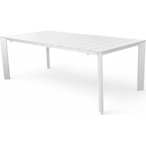 Tavolo estensibile in alluminio bianco 215/280x100xH75cm da giardino Sacramento (1/5)
