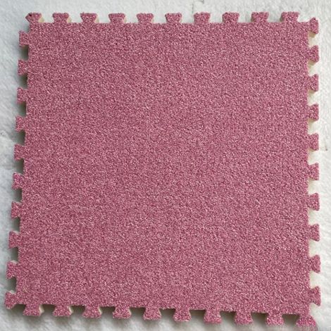 Tapis antidérapant rose, 30x30cm, dalles de moquette emboîtables, 10 pièces, tapis d'isolation phonique, tapis de refroidissement (1/4)