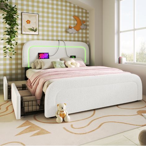 Letto matrimoniale con cassetti Sherpa 160x200 DESVIAE (1/5)