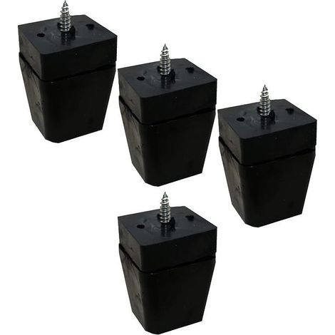 30-40 mm Möbelfüße, rutschfeste Pads für Stühle, Sofabeine, Tische und Holzböden, geräuschdämpfend, 4 Stück (Schwarz) (1/3)