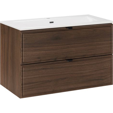 Mobile bagno con lavabo Elias marrone 80cm (1/5)
