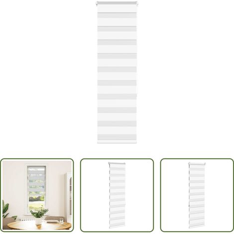 vidaXL Sichtschutz - Doppelrollo Weiß 50x150 cm Stoffbreite 45,9 cm Polyester (1/5)