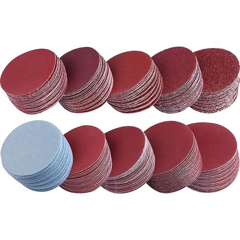 3 Pouces 50 Pièces Disques de Ponçage Pour Outils Rotatifs Meuleuse Forage, Disques Papier Verre à Crochet et à Boucle(Grain 40/80/180/240/320)