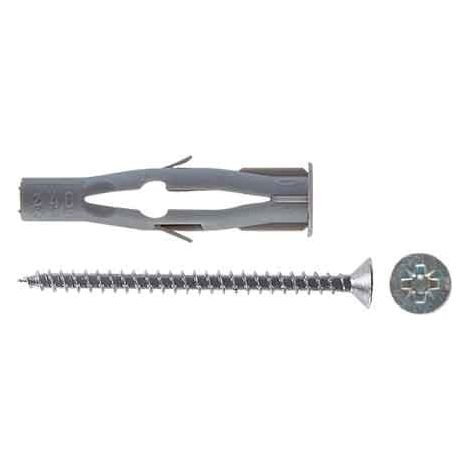 TASSELLO CON VITE 'FU-V' FU 10x60V - Ø 10x60 mm - vite 6x80 mm - 25 pezzi- FISCHER