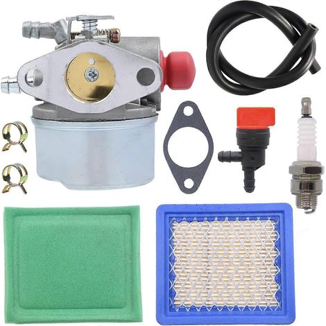 Carburateur 640017B avec filtre à air, compatible avec les moteurs Tecumseh 640004, 640014, 640117, 640025, 640025B, OHH45, OHH50, OHH55, OHH60 et OHH65 pour Cr (1/5)