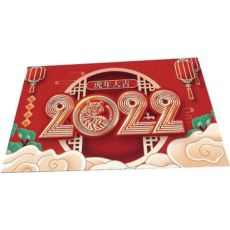 Tapis d'entrée en polyester, tapis de bain antidérapant pour salle de bain, décoration de fête-Lucky (1/5)