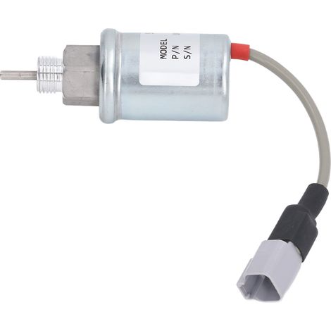 Électrovanne d'arrêt de carburant en alliage d'aluminium U85206452, solénoïde de coupure 12V DC pour Perkins HL403C, compatible moteur, pièce de rechange robuste. (1/5)