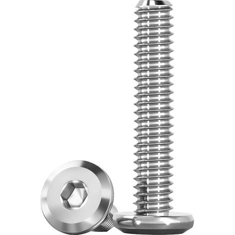 Vis à tête plate Inox A2 M4 x 30 mm Lot de 20 pièces Vis à empreinte hexagonale Pour Meubles, Métal, Bois, Extérieur (1/5)