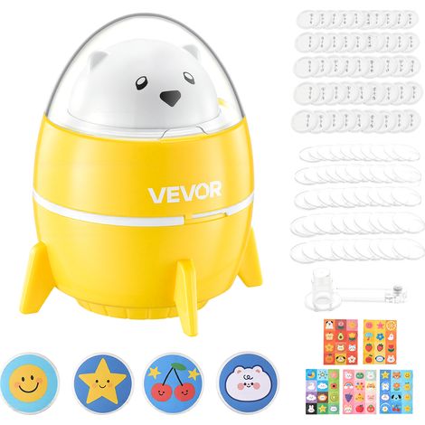 VEVOR Macchina Piccola per Creazione Spille in Plastica 58 mm, Pressa per Spille con 50 Componenti e Carta Motivi Prestampati, Taglierina Circolare, per Fai Da Te Personalizzati e Regali di Compleanno (1/5)