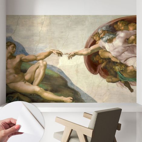 Fotomurale adesivo - parete decorativa - decorazione casa - stile moderno parete - Contatto spirituale 104x70 cm (1/5)