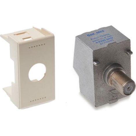 Telewire presa Satellite terminale 0dB diretta passaggi CC + Frontalino Ave blanc 4658 - 4602F