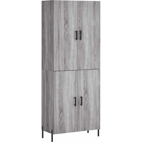 vidaXL Credenza Grigio Sonoma 69,5x34x180 cm in Legno Multistrato (1/5)