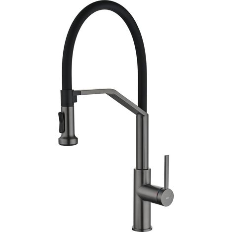 Grifo de cocina Véneto flexible black gun metal [ IMEX® ] (1/2)