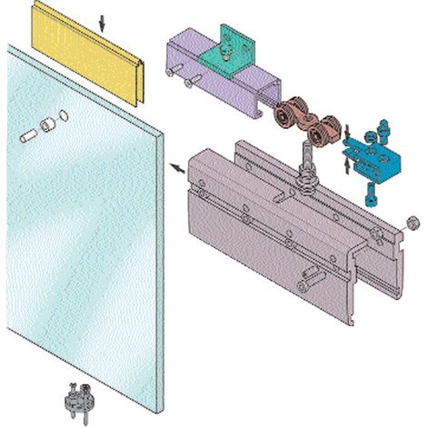 Accessoire pour kit de coulissement série 400 et 500 - Koblenz - Equerre de fixation pour série 500