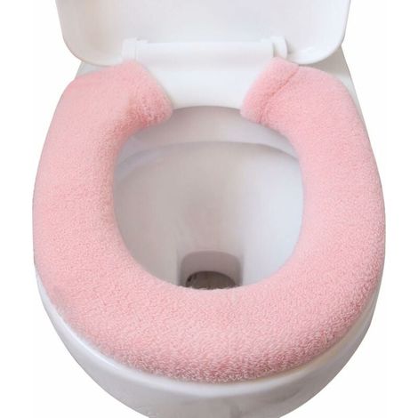Toilettensitz, Universal-Toilettenring, hochelastisch, abnehmbar und waschbar, kein Verblassen, Pink