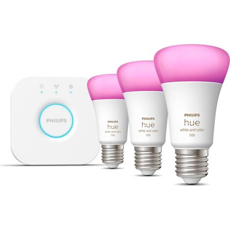 Philips Hue White and Color Ambiance bombilla LED blanca E27 (1/3)